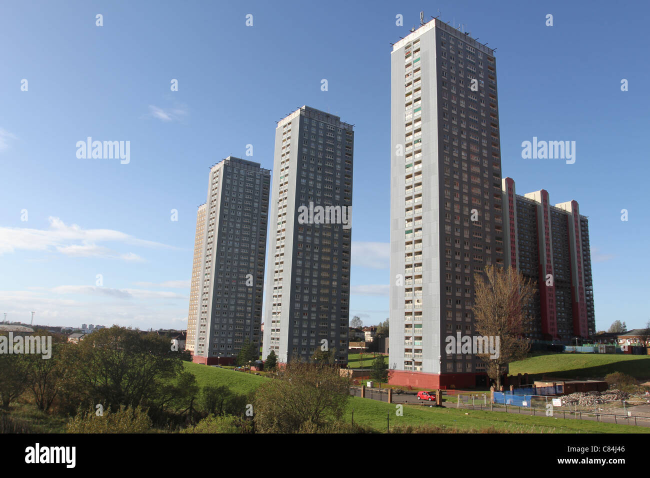 Red Road housing estate, Glasgow Scotland October 2011 Stock Photo Alamy
