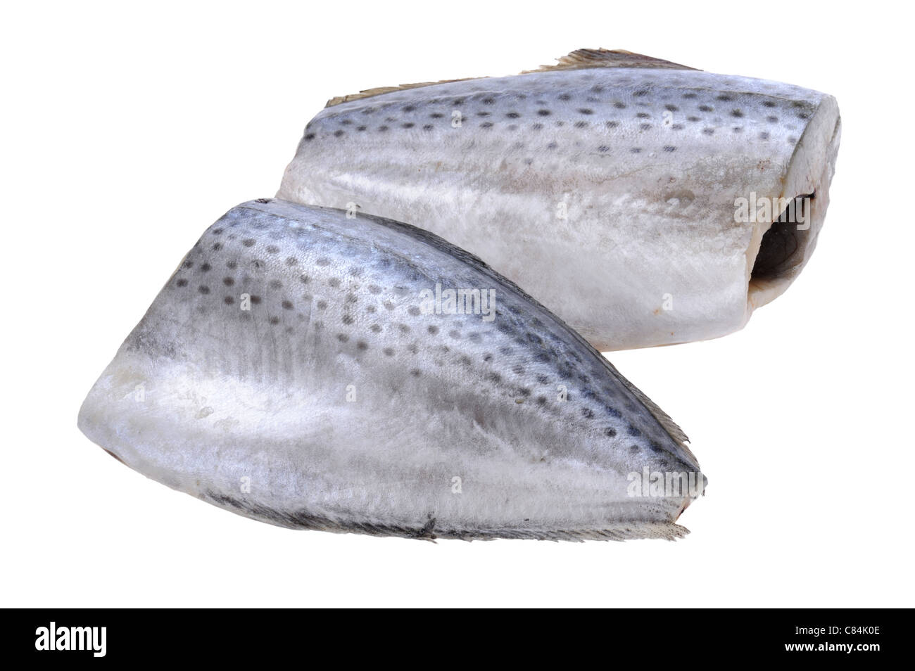 object on white - food raw fish isolated Stock Photo