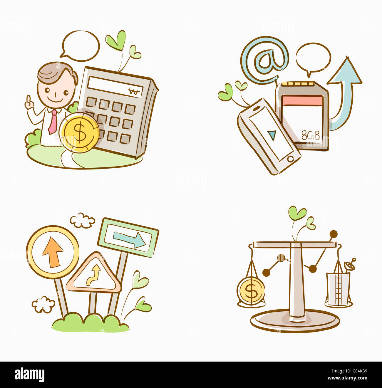 various-types-of-icons-stock-photo-alamy