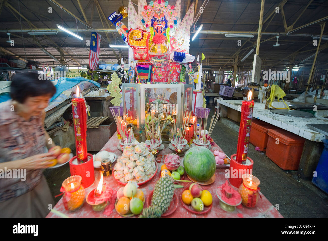 Offerings For Hungry Ghost Festival Georgetown Penang Malaysia South East Asia Stock Photo Alamy