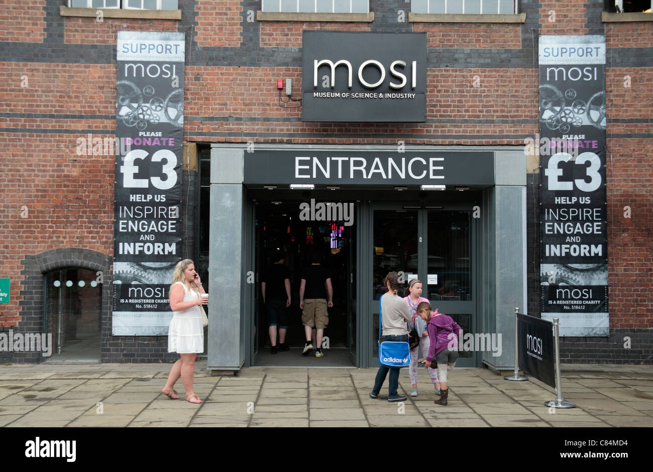 Main entrance to the Museum of Science & Industry (MOSI), Manchester, UK Stock Photo Alamy