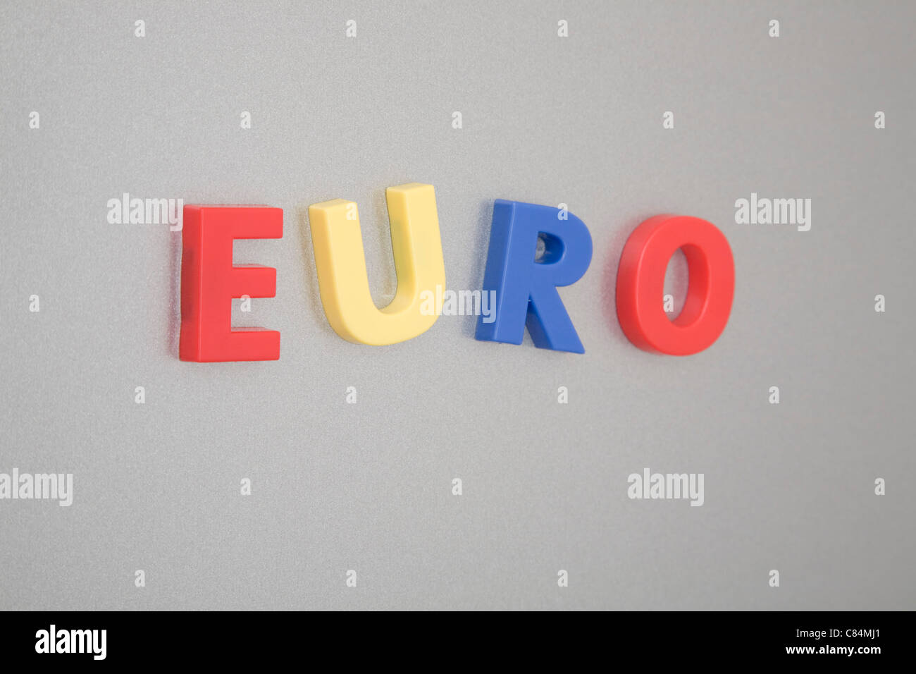 Euro Word Spelling Fridge Magnet Stock Photo - Alamy