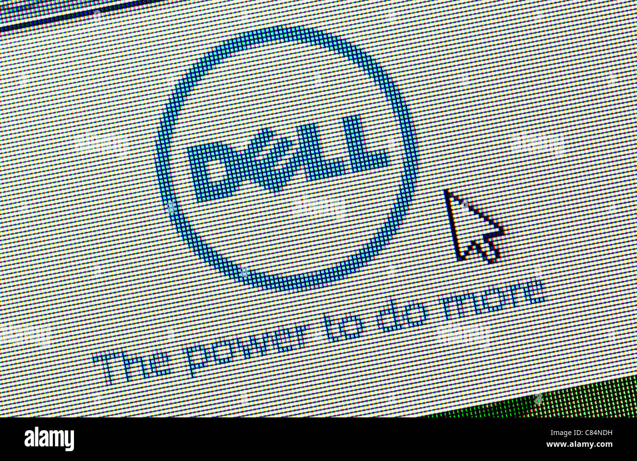 Dell logo and website close up Stock Photo