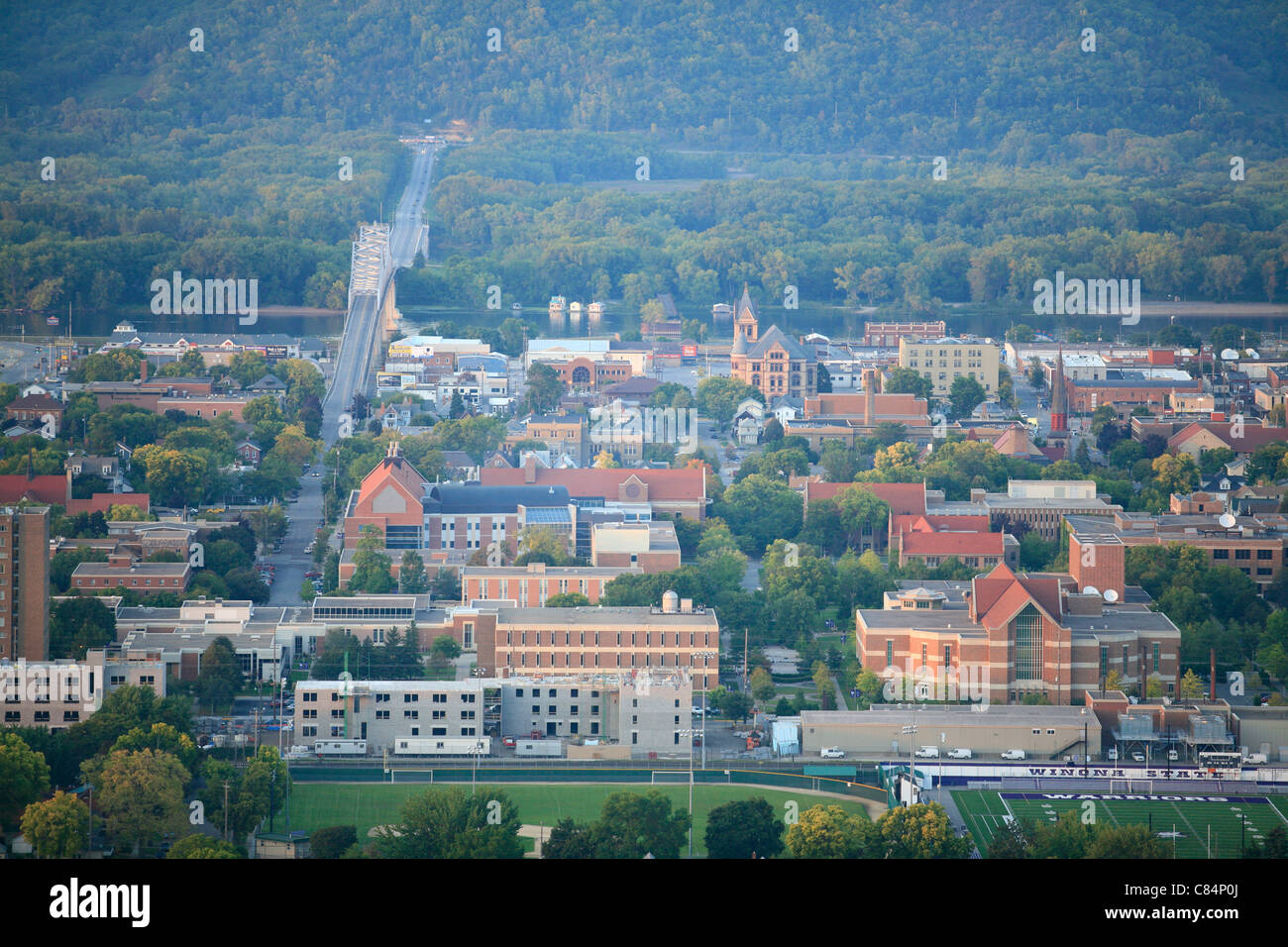 The small town of Winona sits along the Mississippi River in southeast