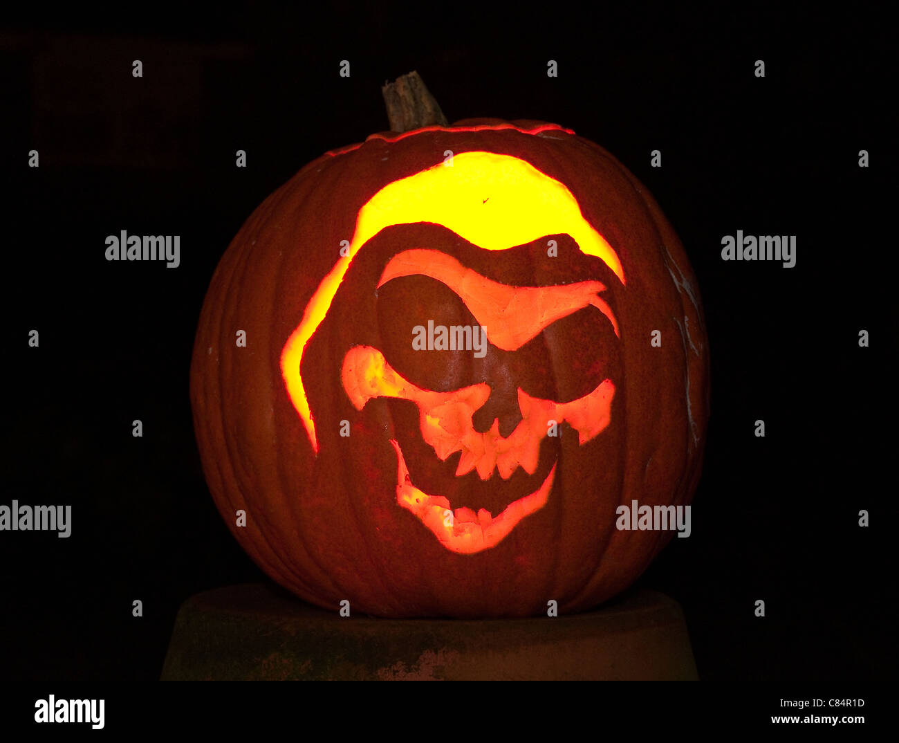 Pumpkin Carved For Halloween Stock Photo - Alamy