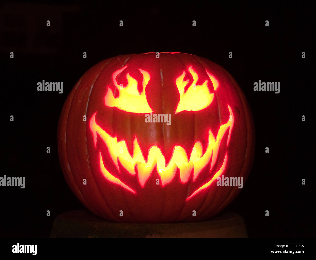 Pumpkin Carved For Halloween Stock Photo - Alamy