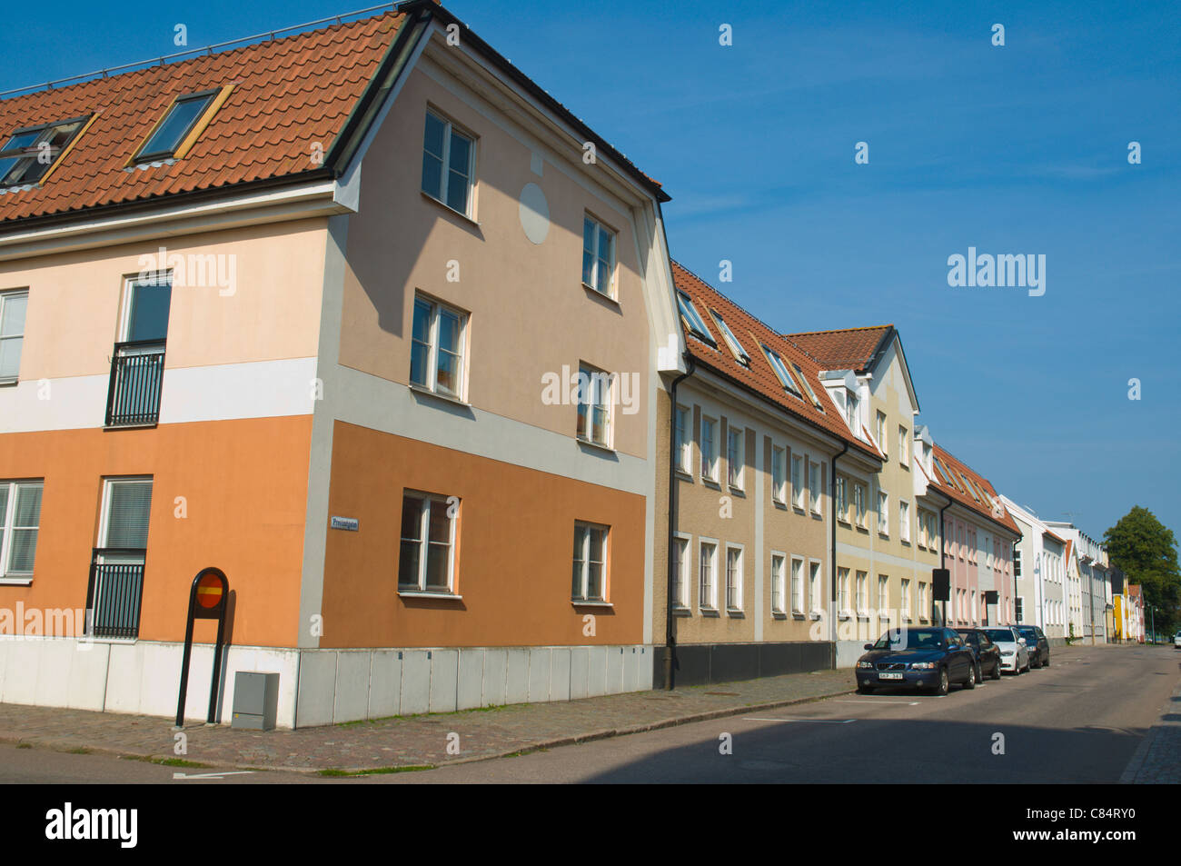 Proviantgatan central Kalmar city Småland southern Sweden Europe Stock Photo
