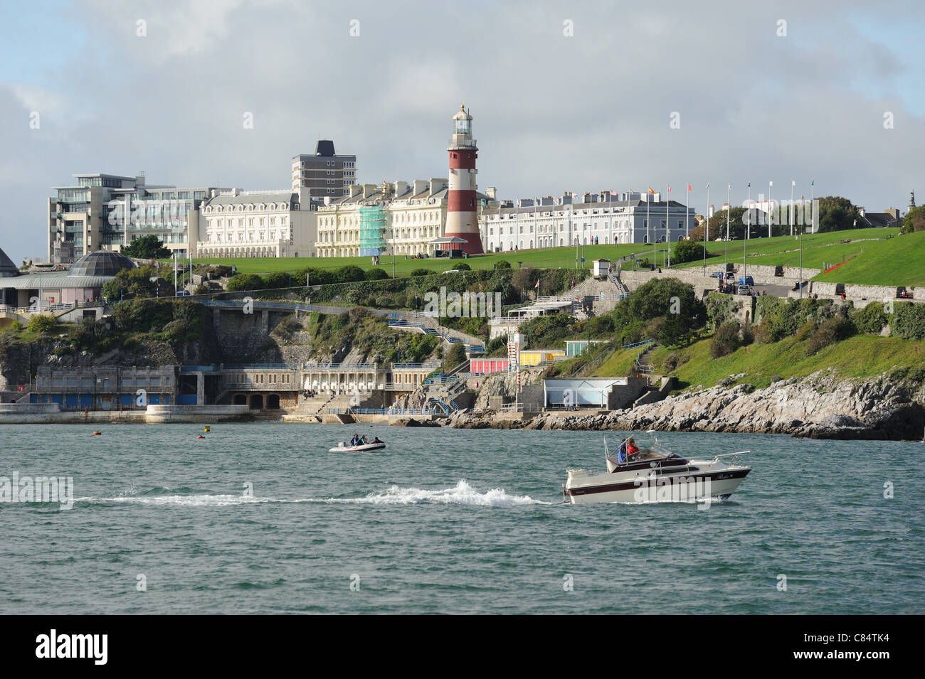 Plymouth Hoe and waterfront area Plymouth Devon England UK Stock Photo