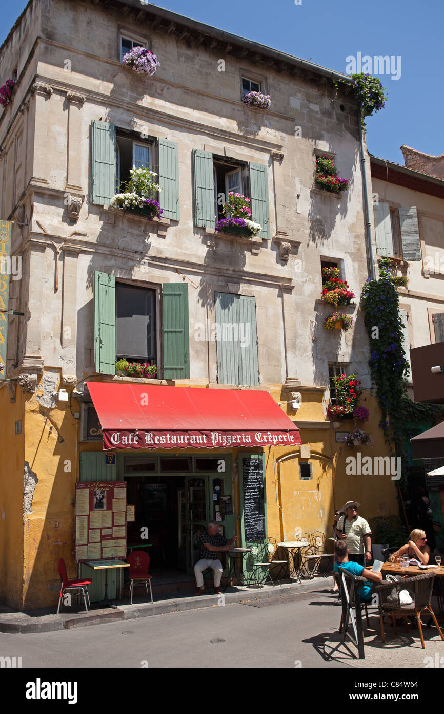 Arles: Forum Square: Streetlife Stock Photo