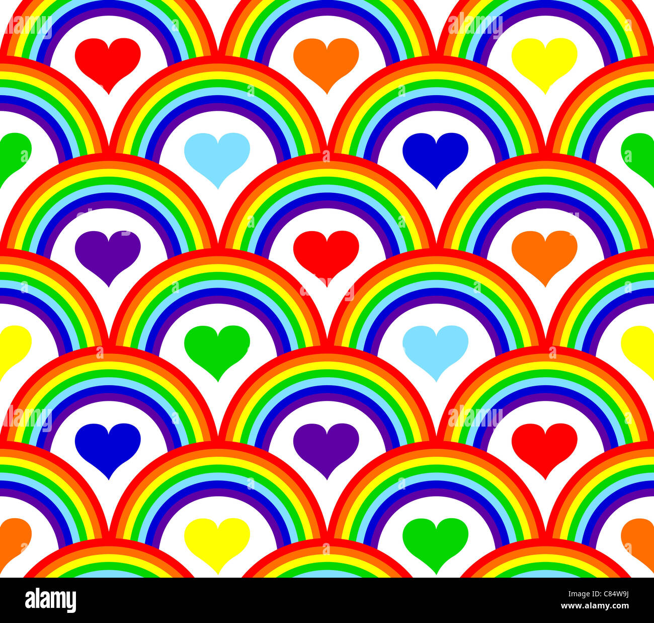 illustration of a seamless rainbow pattern Stock Photo - Alamy