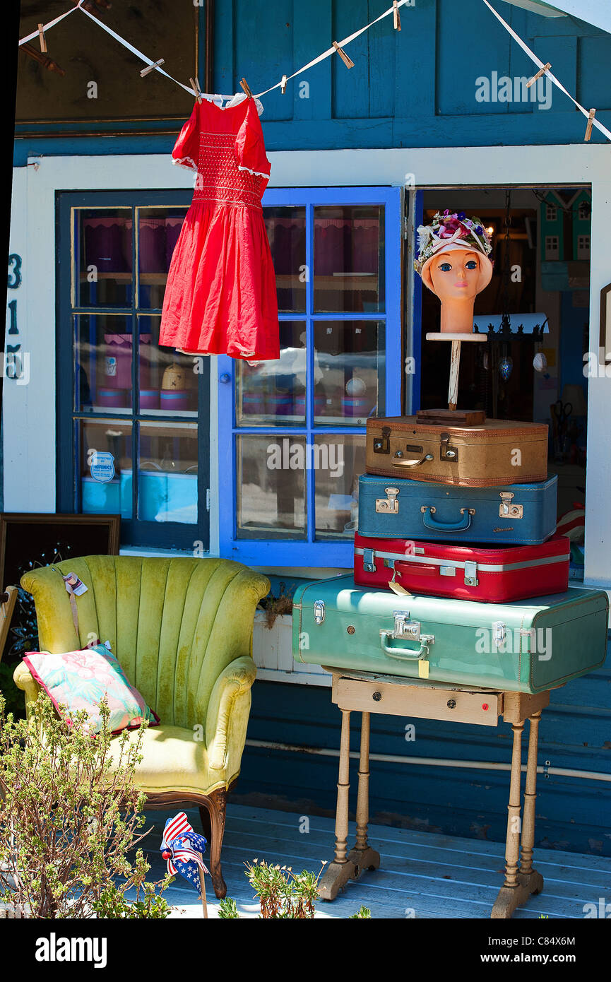 Antique store front, Cedros Ave. San Diego Stock Photo Alamy
