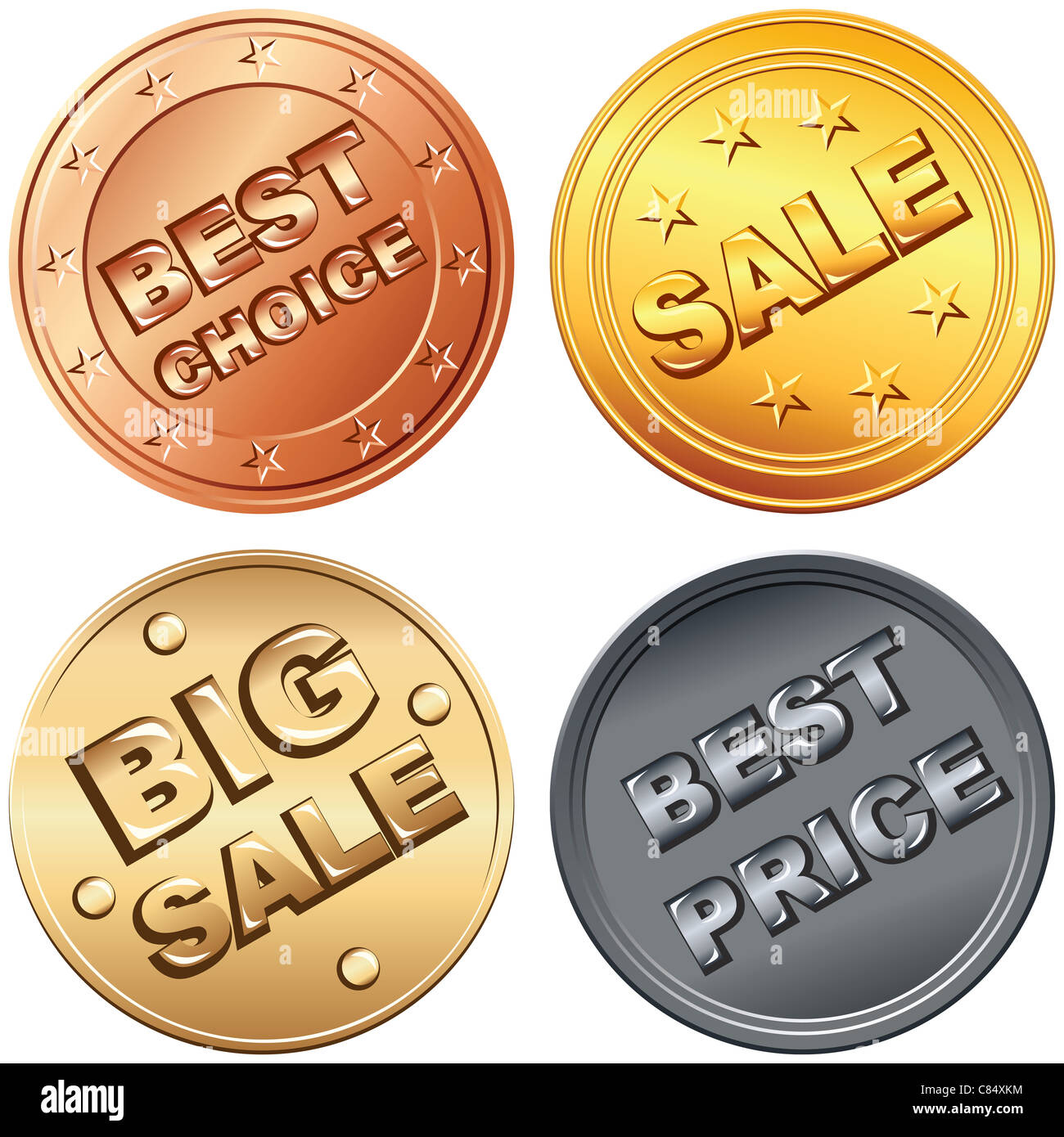 Gold silver bronze coins hires stock photography and images Alamy