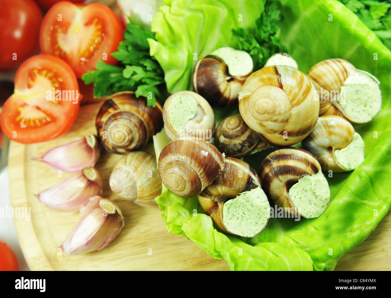 Edible snail veggie hires stock photography and images Alamy