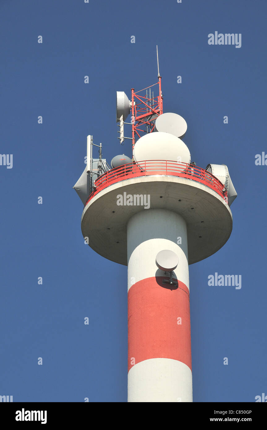 television relay Forez range Auvergne France Stock Photo Alamy