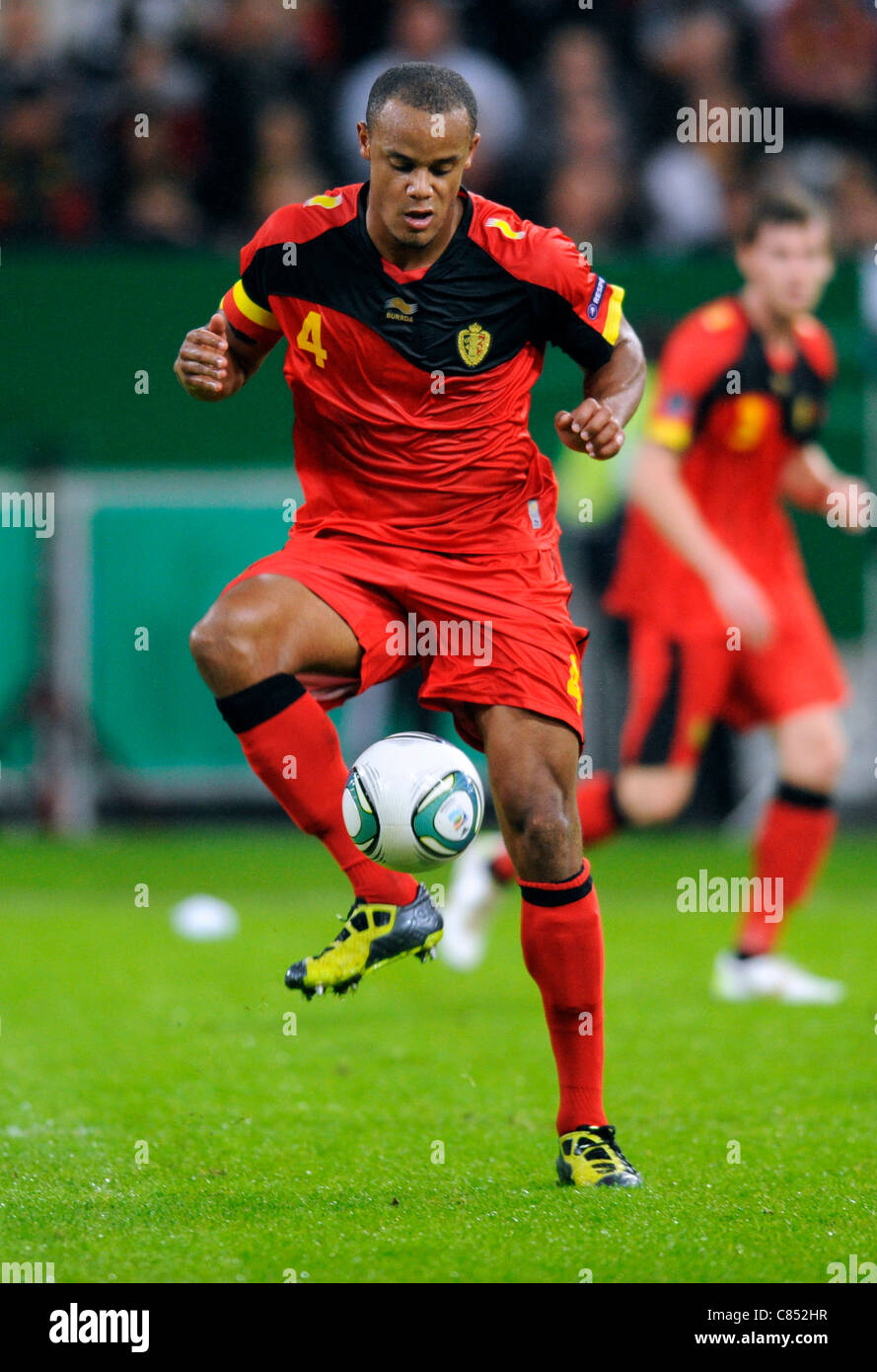 Qualification match for the European Football Championship in Poland and Ukraine 2012; Germany vs Belgium 3:1, at the Esprit Arena in Duesseldorf, Germany: Vincent Kompany (Belgium, Manchester City). Stock Photo