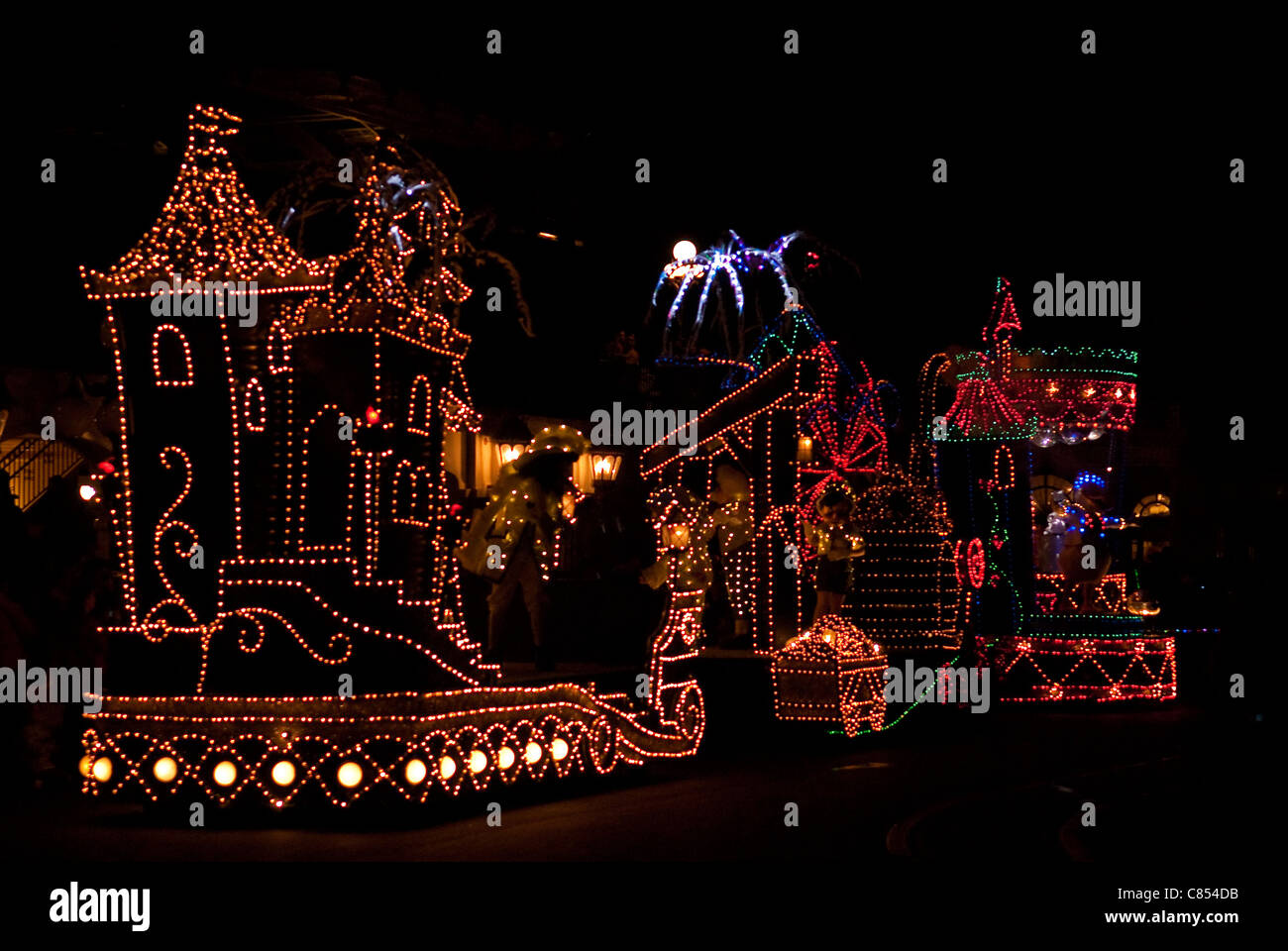 Magic Kingdom Parade at Night Stock Photo