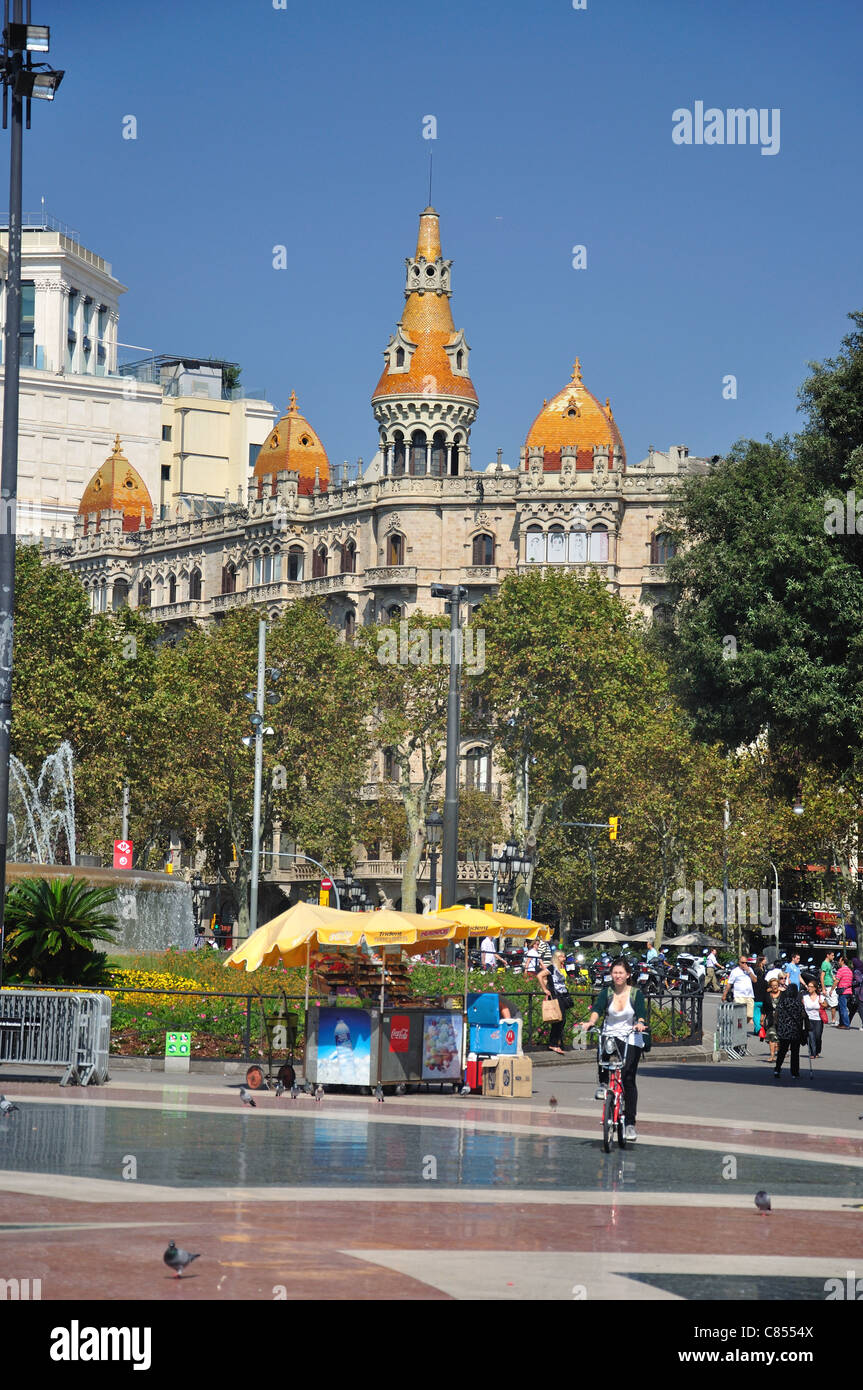 Plaça Catalunya, Barcelona, Province of Barcelona, Catalonia, Spain Stock Photo