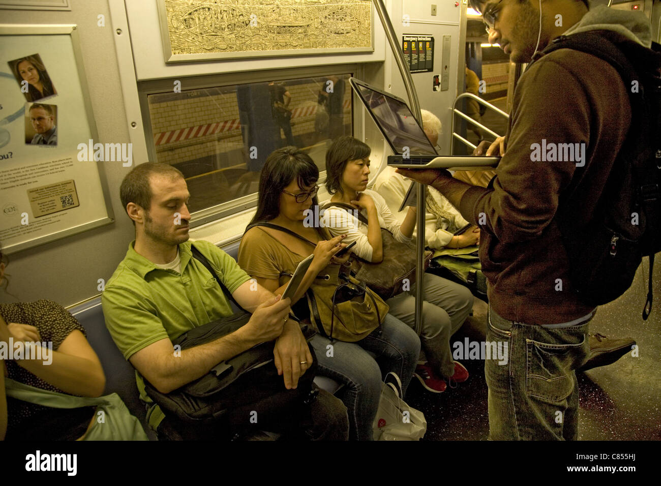 New york city subway car hi-res stock photography and images - Alamy