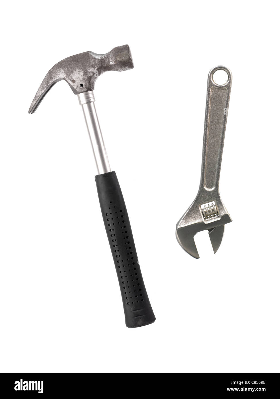 Tools isolated against a white background Stock Photo - Alamy