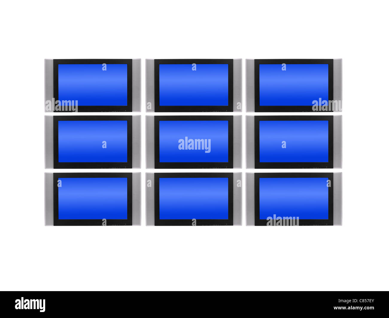 Flat screen tv isolated against a white background Stock Photo - Alamy