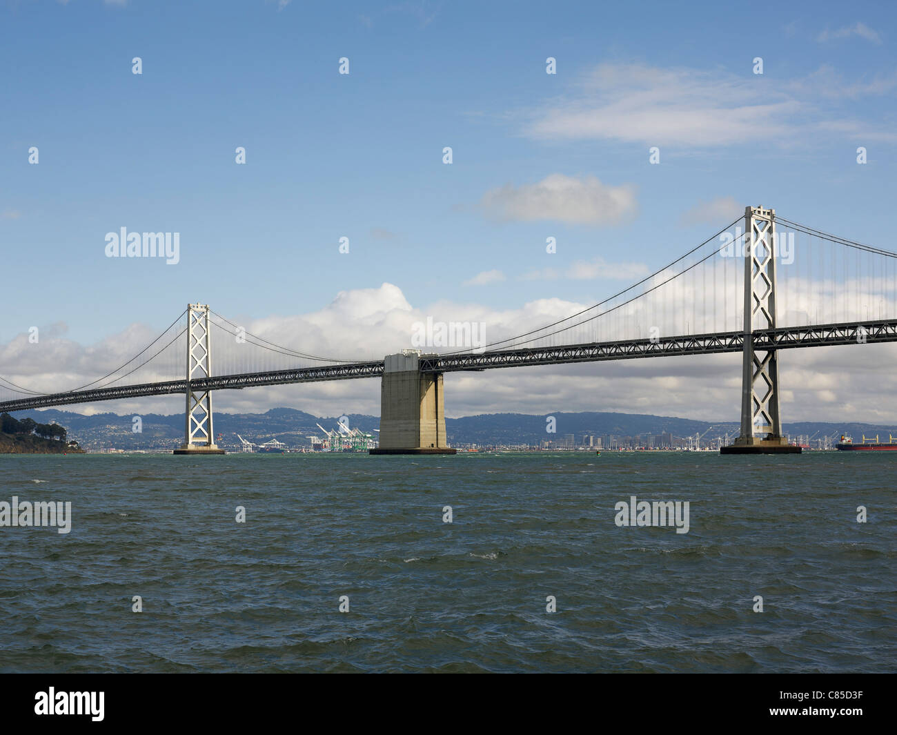 San Francisco-Oakland Bay Bridge, San Francisco Bay, San Francisco, California, USA Stock Photo