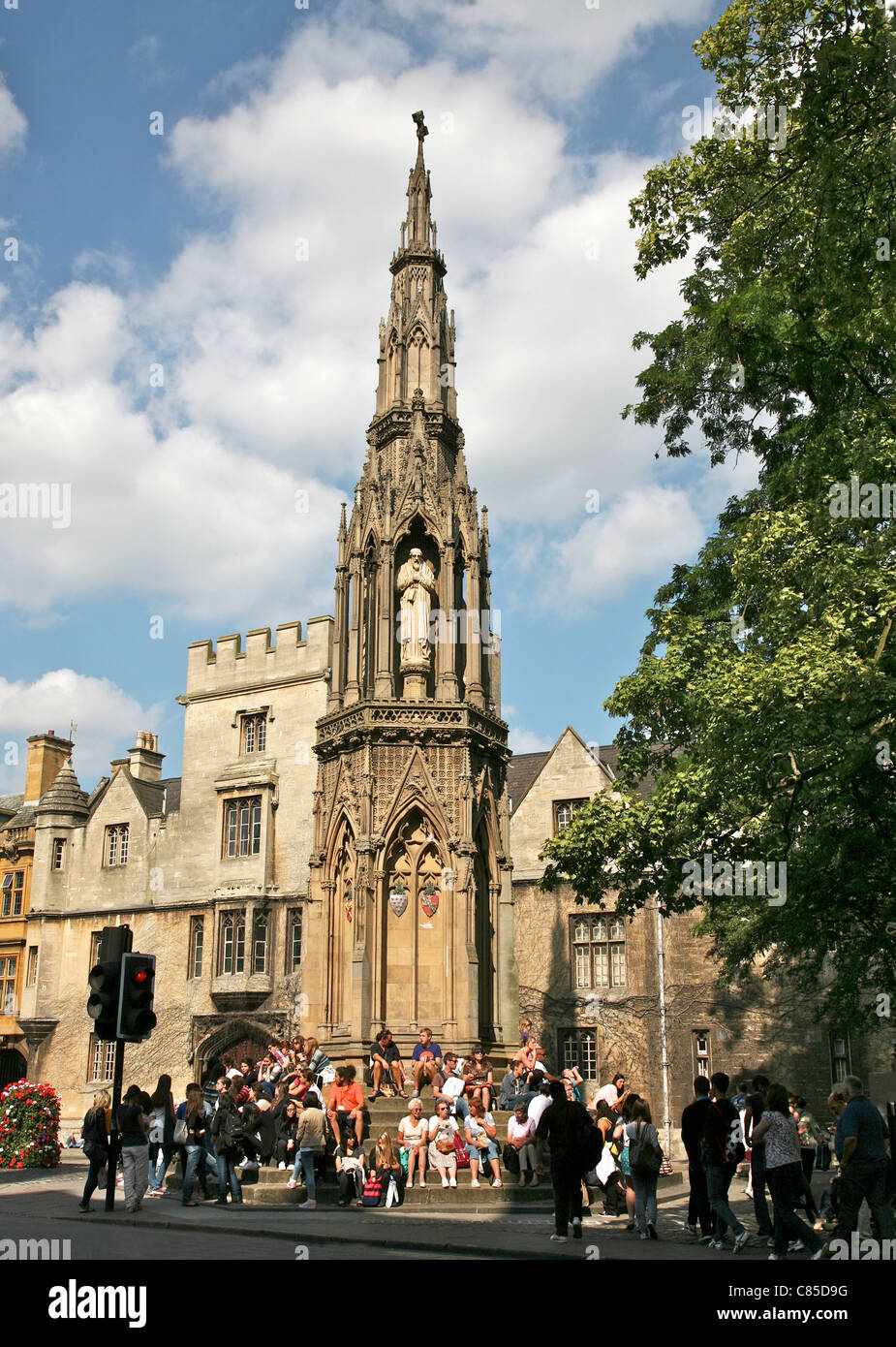 The Martyrs' Memorial, a stone monument near Balliol College in Oxford, commemorating the 16th-century 'Oxford Martyrs' Stock Photo