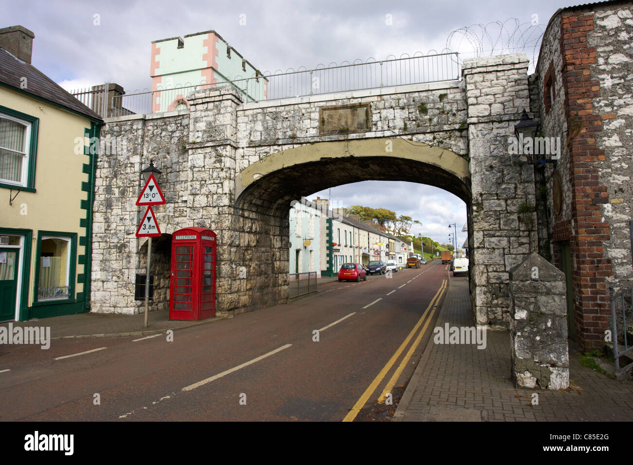 carnlough bridge over the main a2 coast road county antrim northern