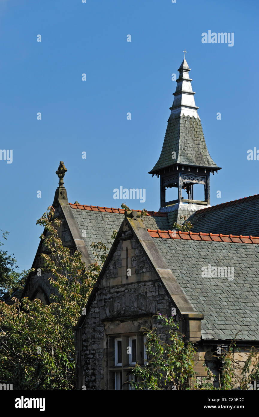 Bell tower on former Dean Gibson School, Gillinggate, Kendal, Cumbria, England, United Kingdom, Europe. Stock Photo