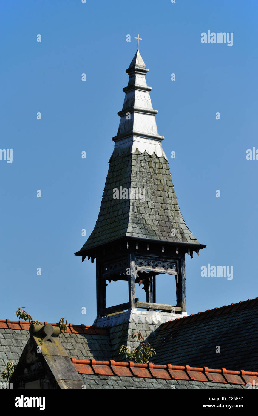 Bell tower on former Dean Gibson School, Gillinggate, Kendal, Cumbria, England, United Kingdom, Europe. Stock Photo