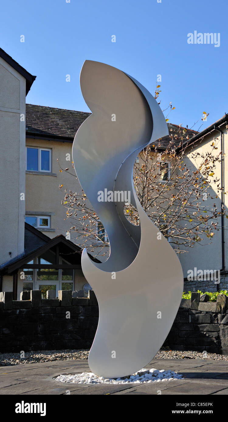 "The Last", outdoor sculpture by Jo Casey. Riverside Court, Natland