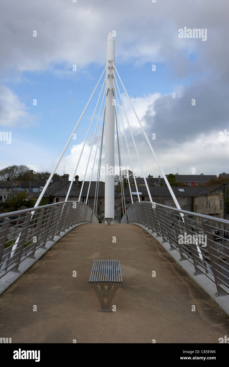 the salmon weir pedestrian footbridge over the river moy ballina county