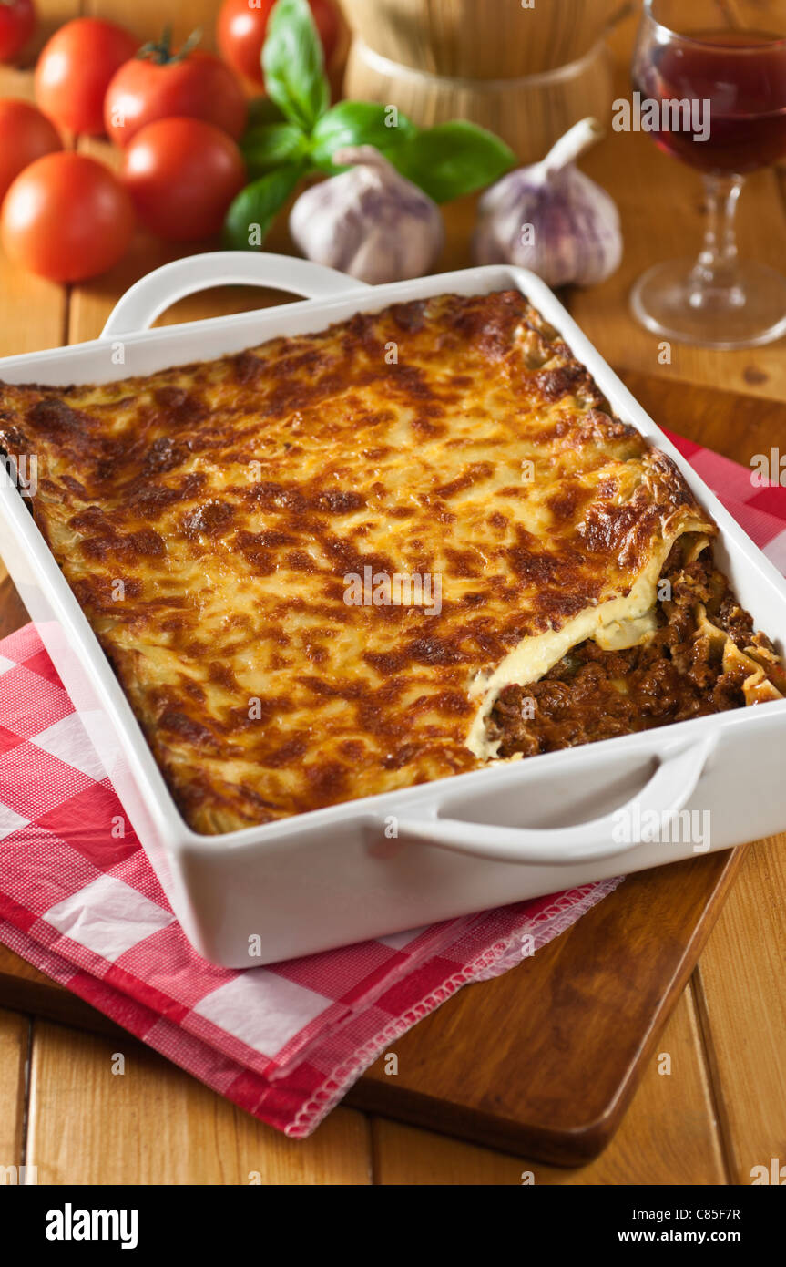 Lasagna Italy Pasta dish Stock Photo