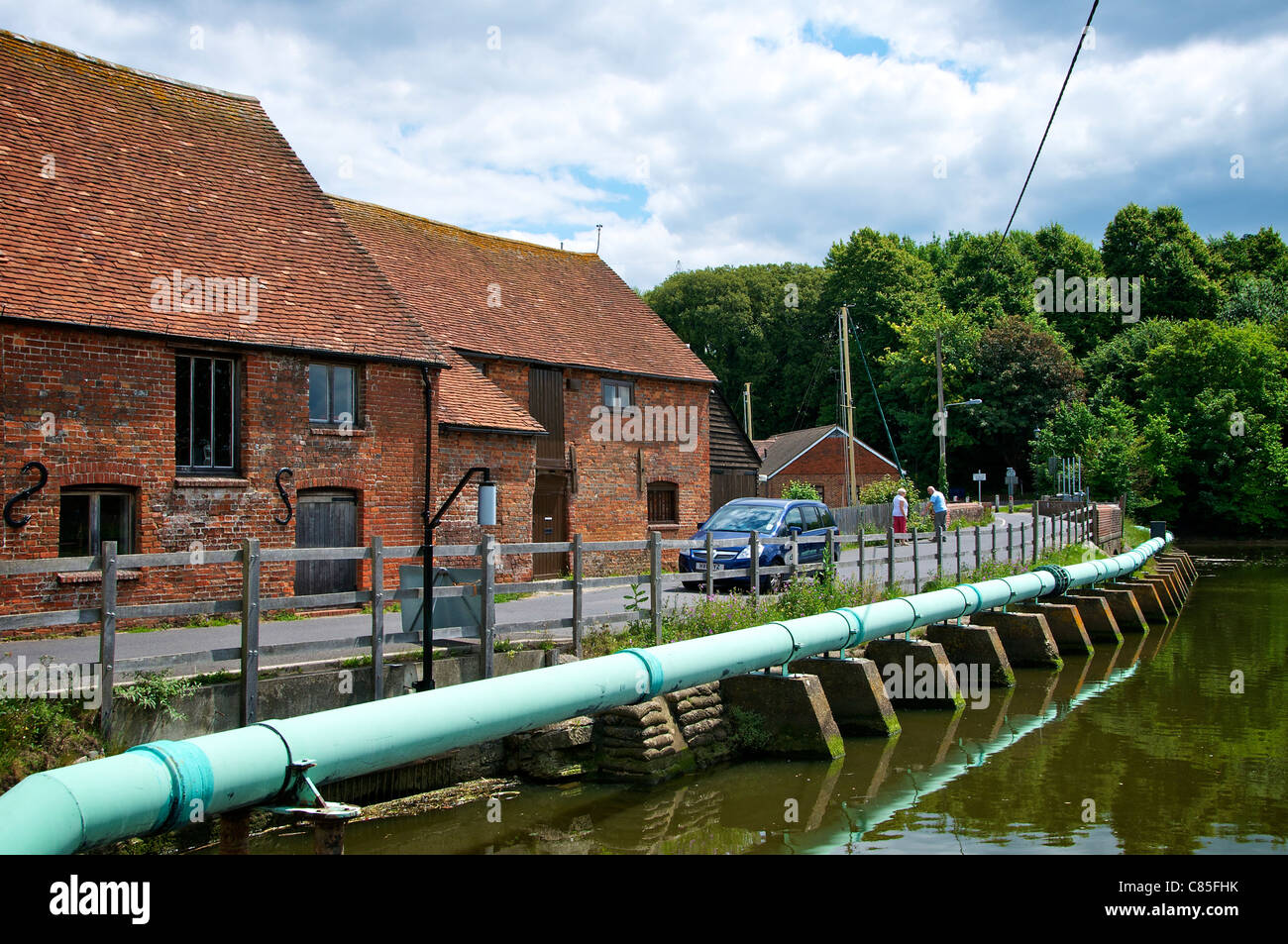 Eling Reach Hampshire UK Tide Mill Stock Photo Alamy