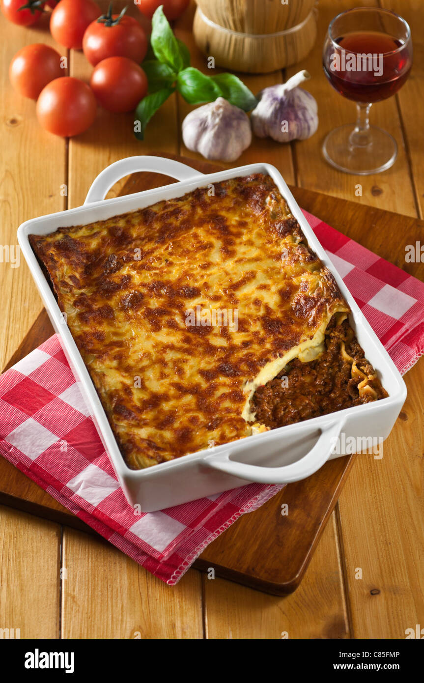 Lasagna Italy Pasta dish Stock Photo