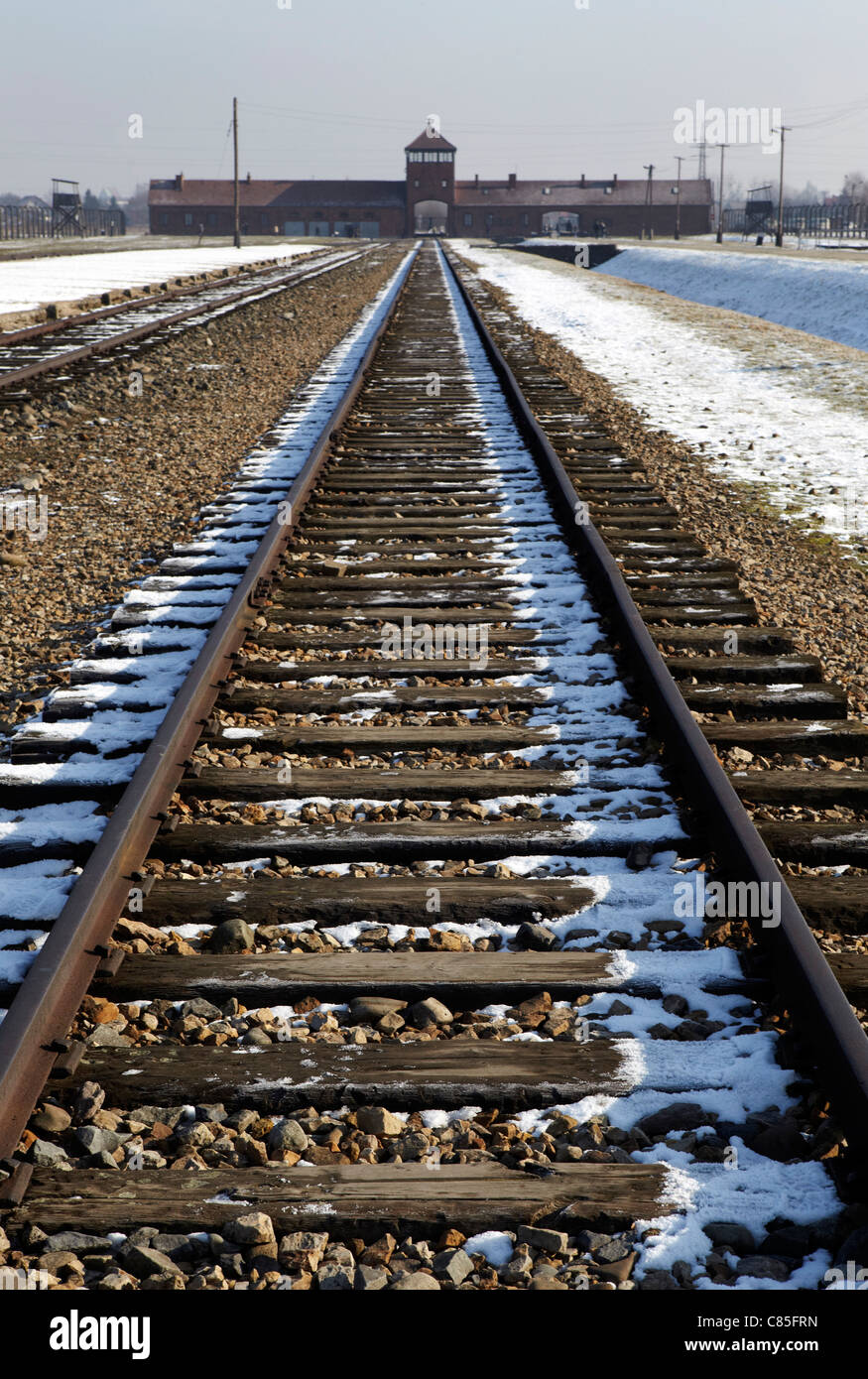 Auschwitz train tracks hi-res stock photography and images - Alamy