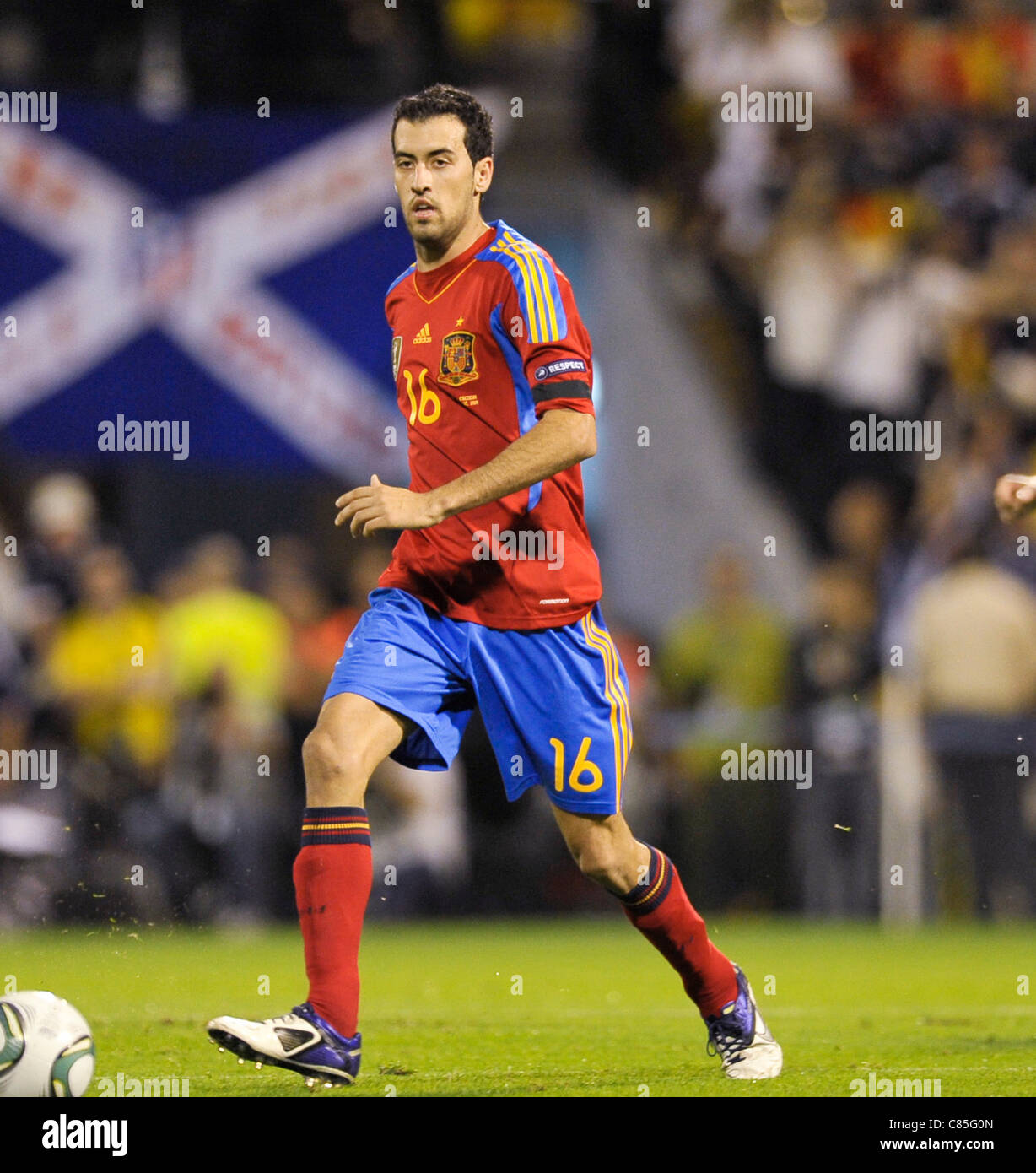 Sergio Busquets (ESP) during the Euro 2012 qualification match between