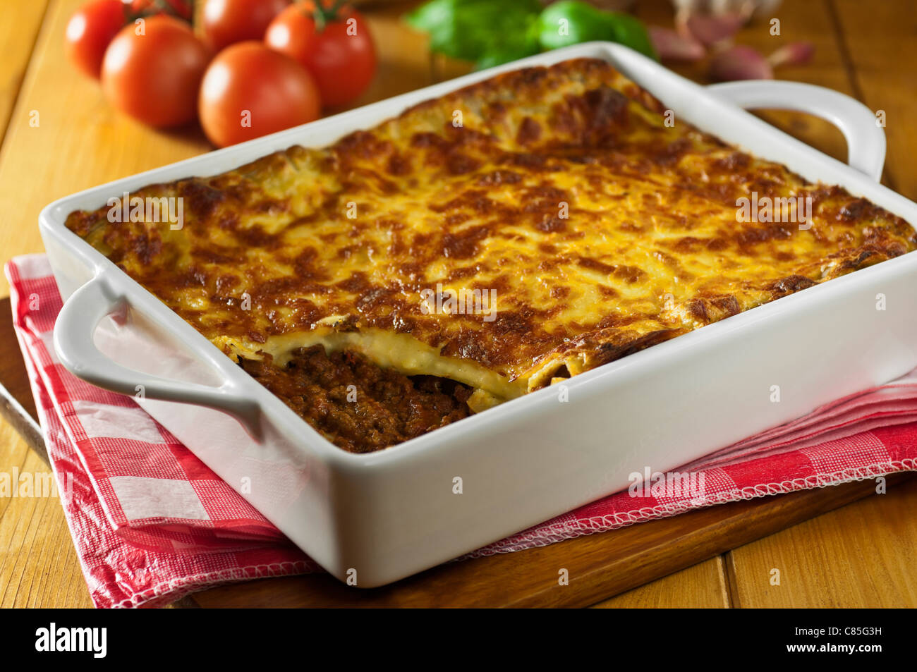 Lasagna Italy Pasta dish Stock Photo