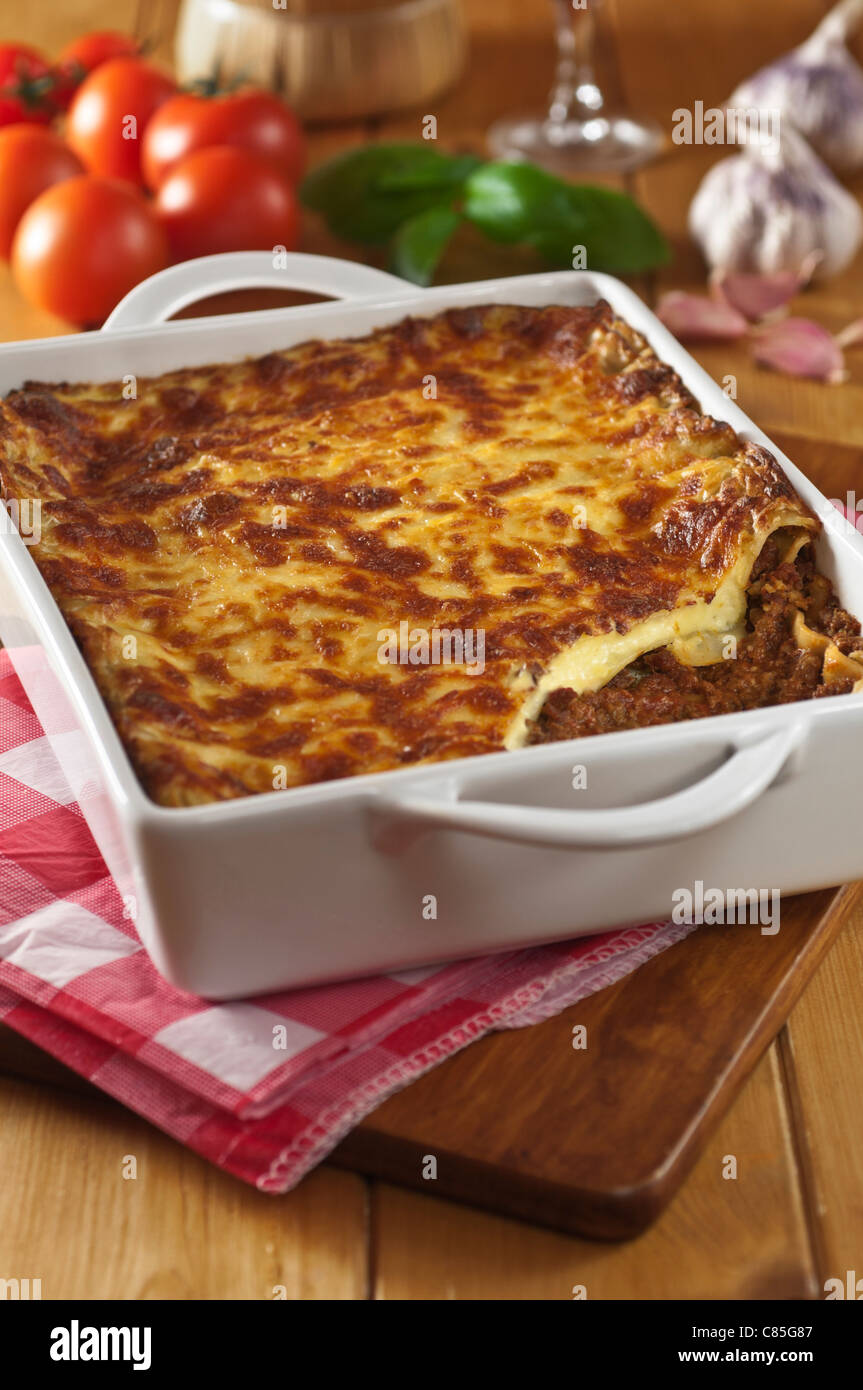 Lasagna Italy Pasta dish Stock Photo