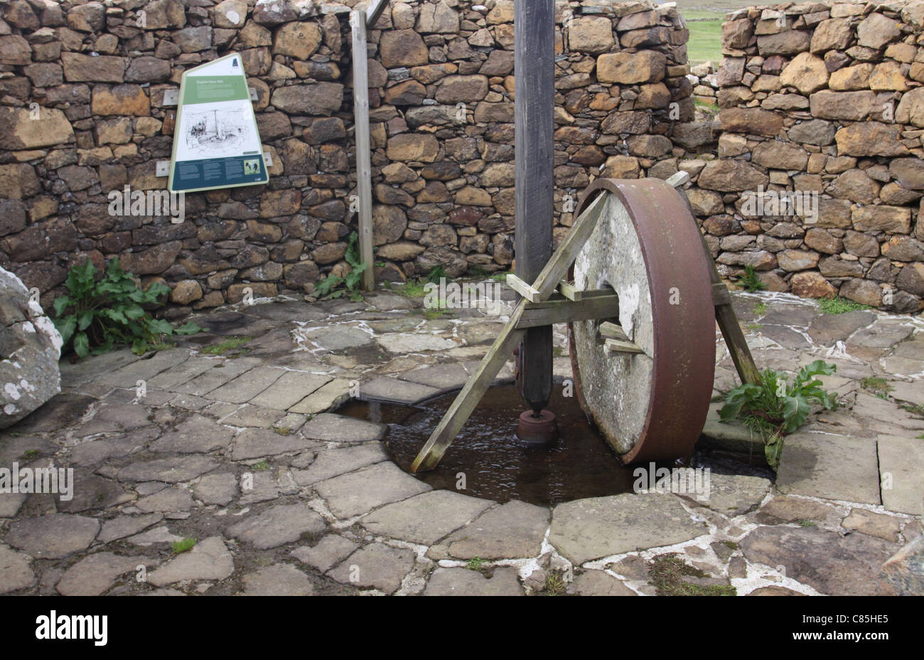 Remains of horse drawn mill Chromate Quarry Hagdale, Unst Shetland