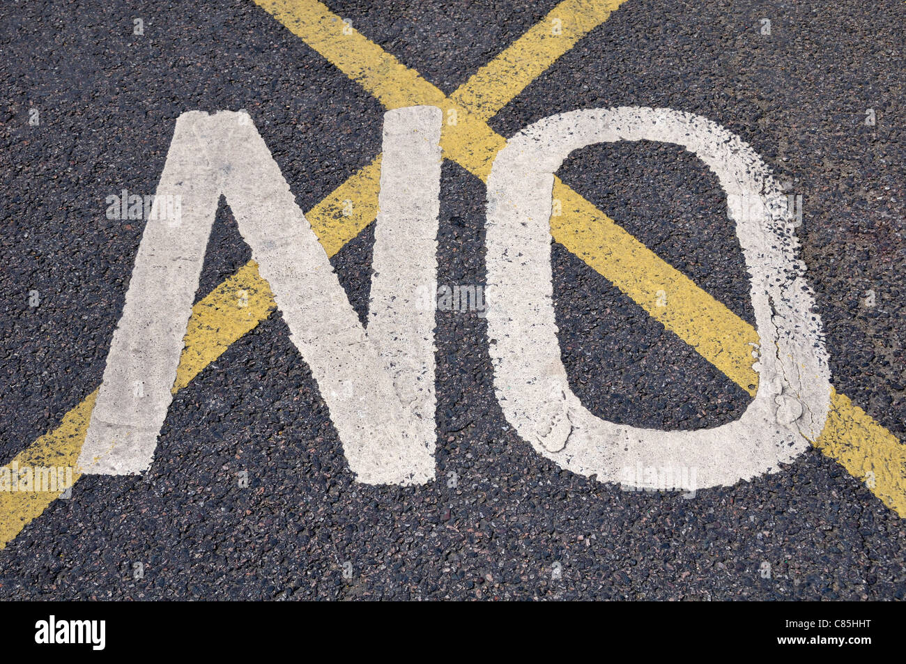 No Text on Road Stock Photo
