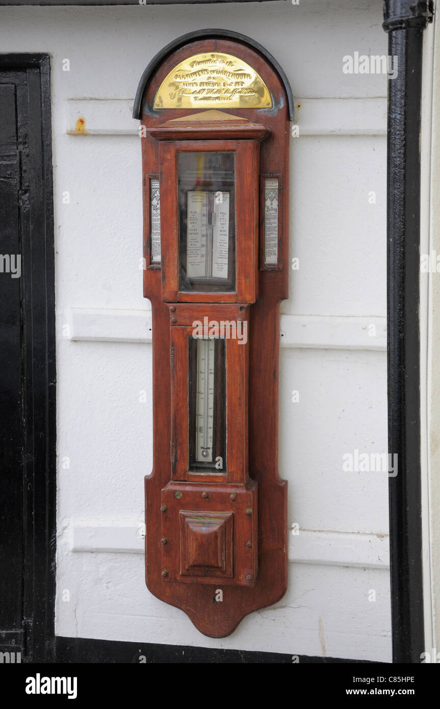 Barometer Dartmouth Devon Stock Photo Alamy