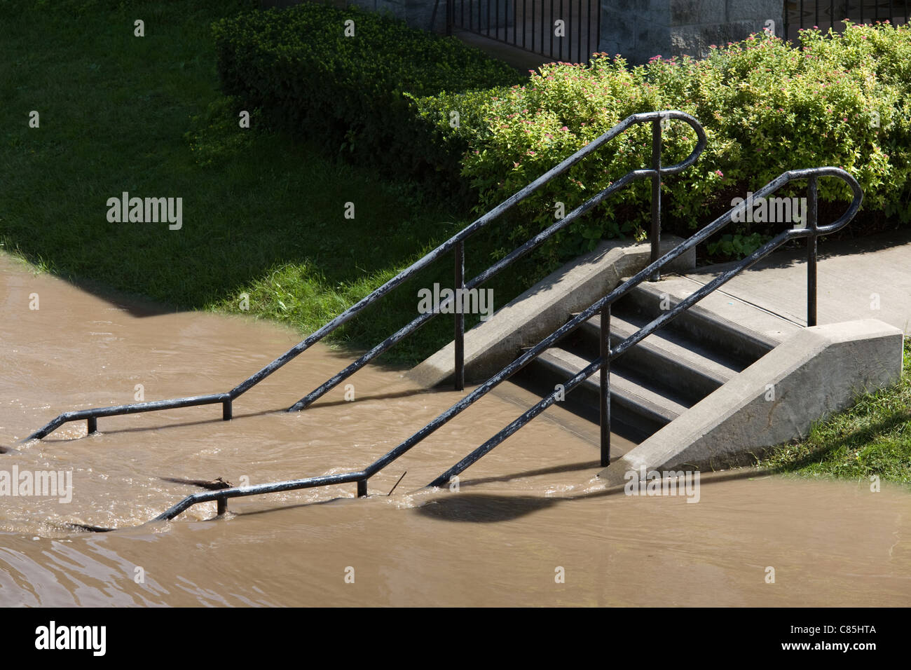 Flooding of Mohawk River and Erie Canal, Canajoharie, in the Mohawk