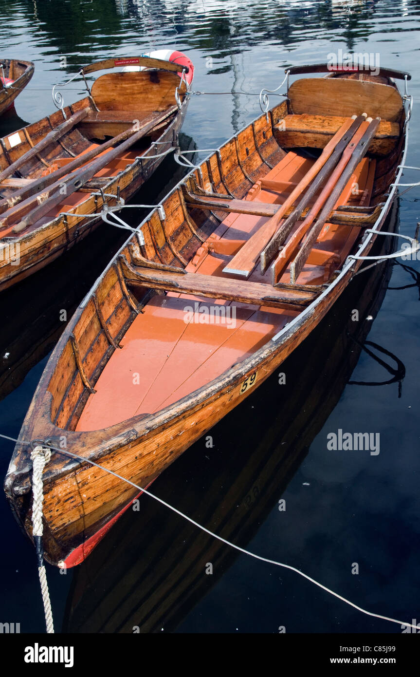 Rowing Boats ON lake Stock Photo - Alamy