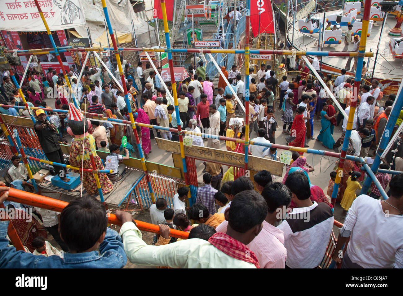 A crowd at Sonepur Mela, Bihar state, India. 2010 Stock Photo