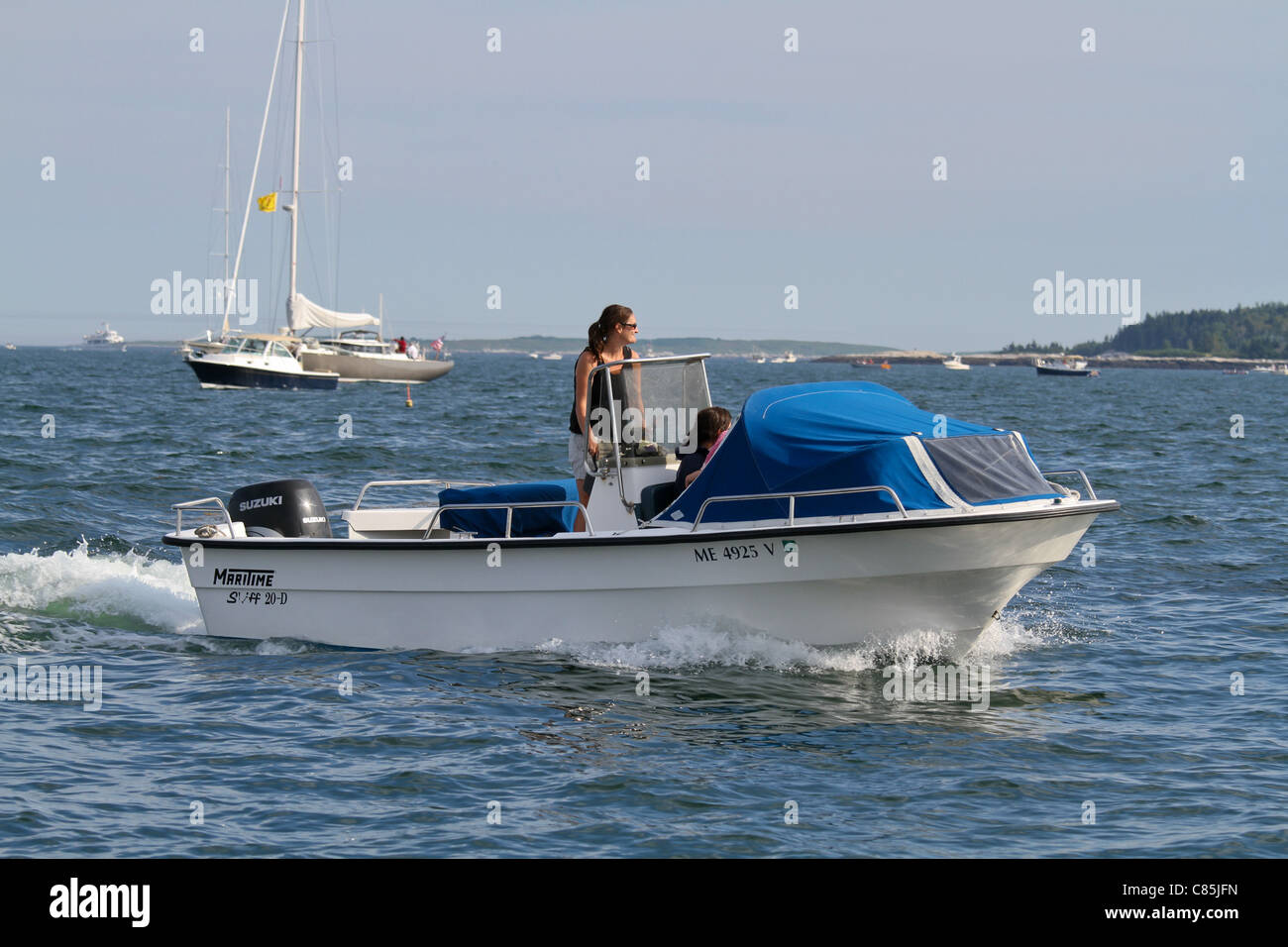 Motor Boater Stock Photo Alamy