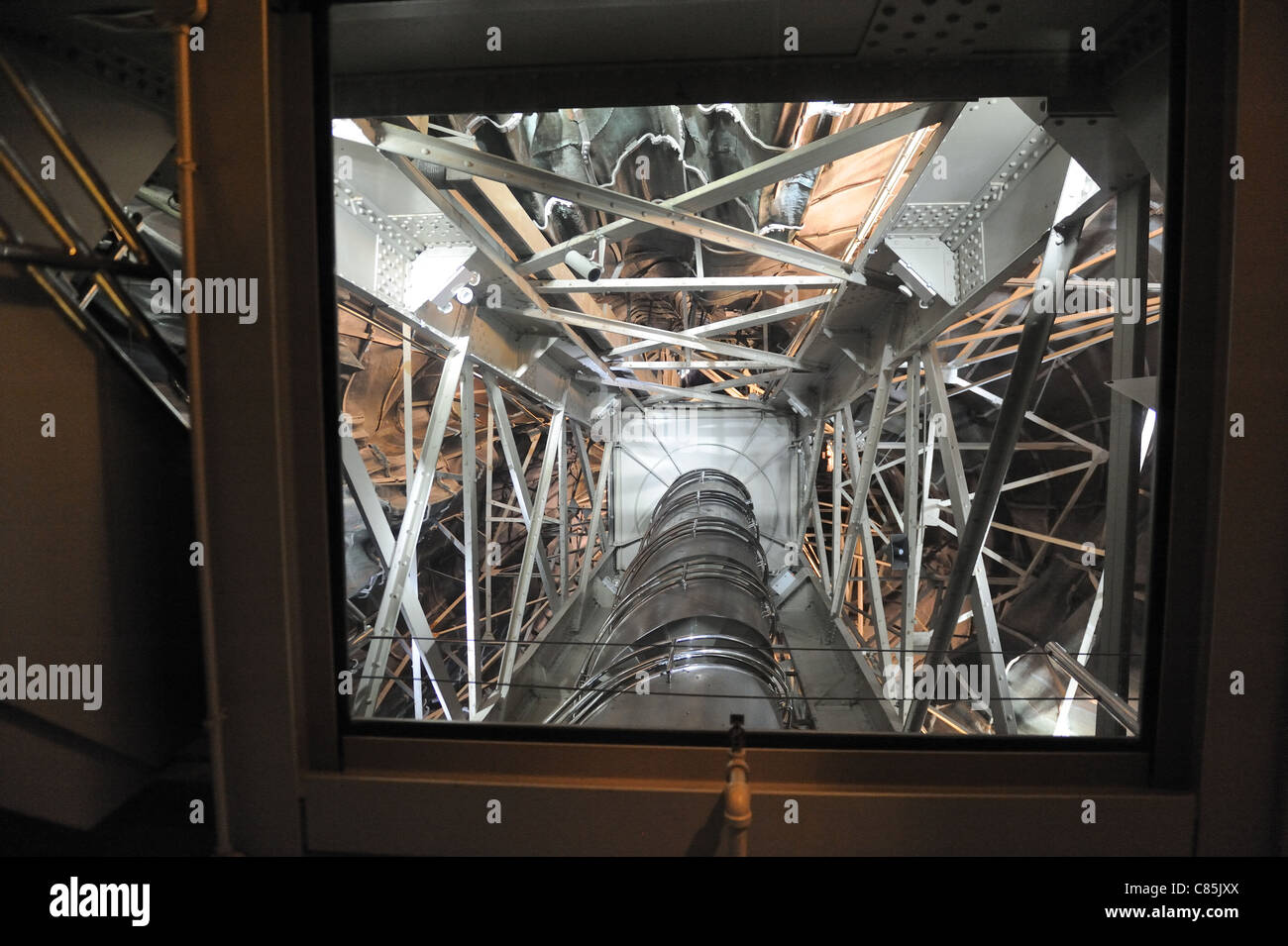 Visitors to the pedestal museum beneath the Statue of Liberty can see