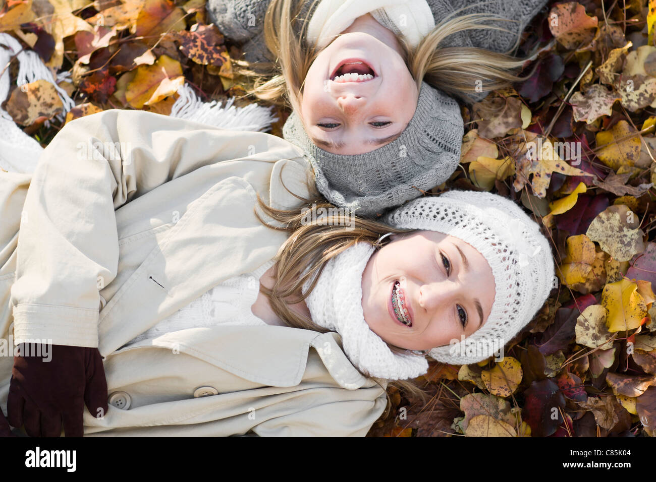 Portrait of Girls in Autumn Stock Photo - Alamy