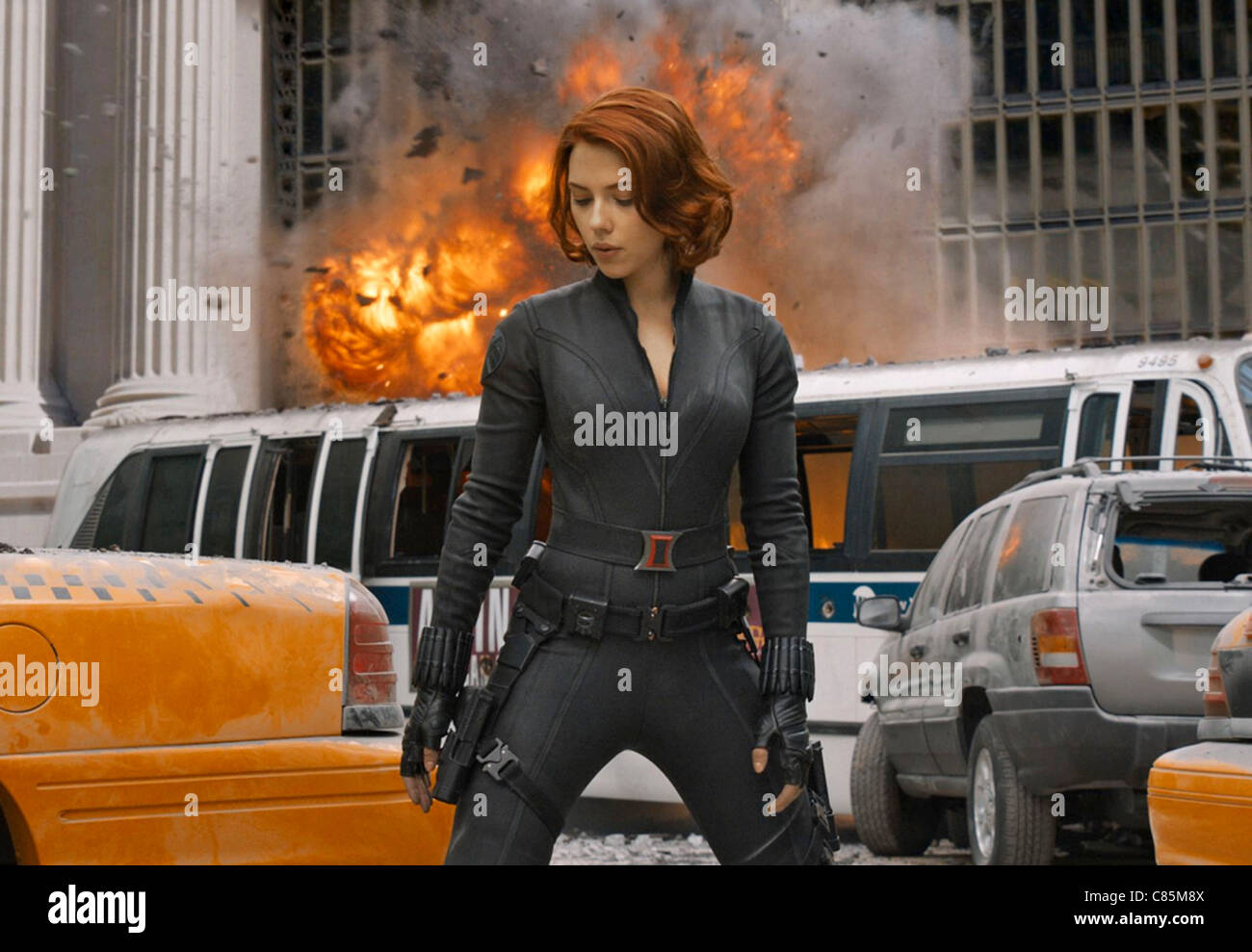 THE AVENGERS 2012  MVLFFLLC/Marvel Enterprises film with Scarlett Johansson as the Black Widow Stock Photo