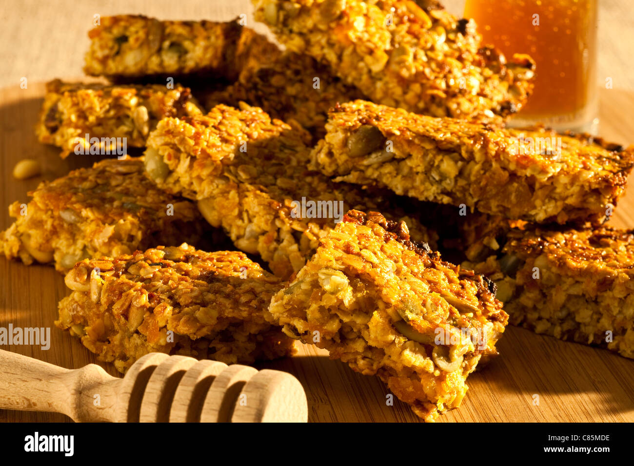 Honey Oat Biscuits 2 Stock Photo Alamy