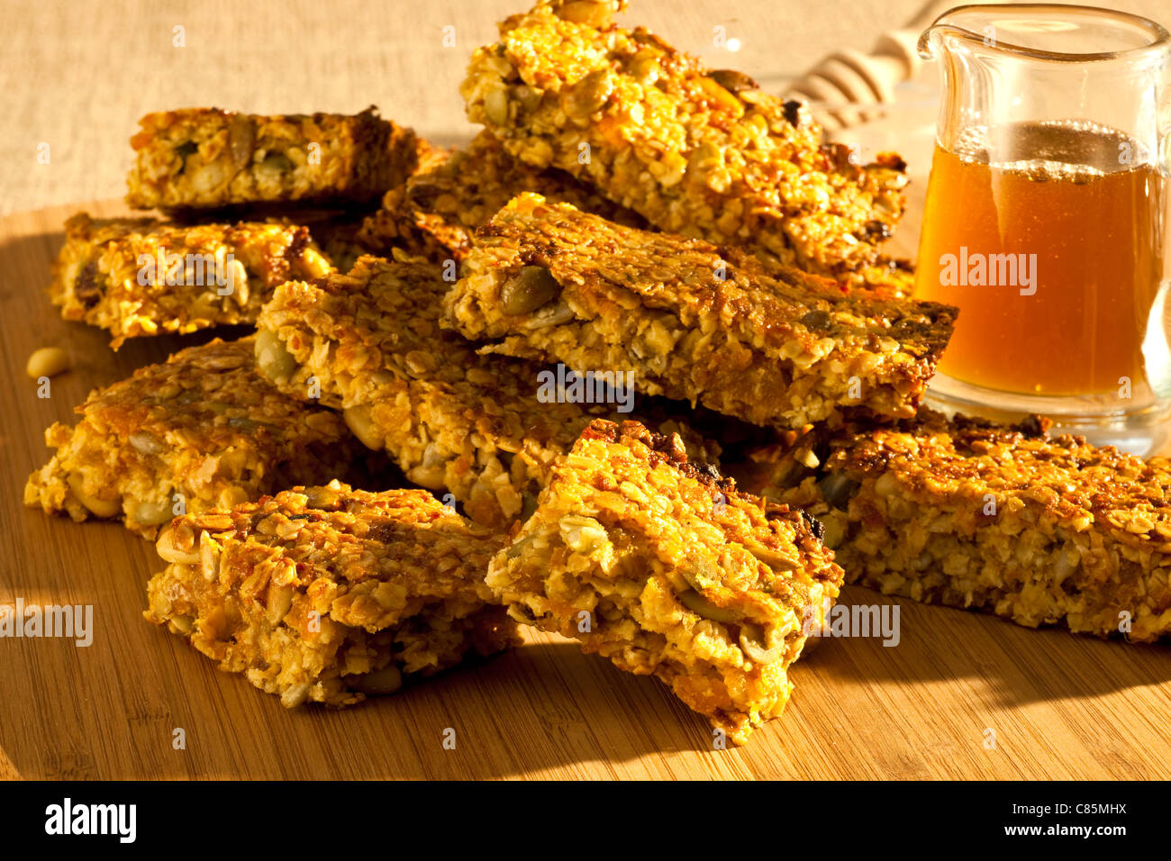 Honey Oat Biscuits 1 Stock Photo Alamy